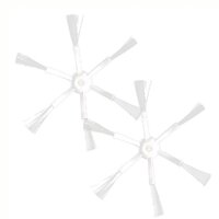 Бічні щіточки для пилососів Xiaomi Mi Robot Vacuum Cleaner Mi RoboRock Xiaowa 6 лопатей, 2 шт, Білий