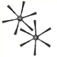 Бічні щіточки для пилососів Xiaomi Mi Robot Vacuum Cleaner Mi RoboRock Xiaowa 6 лопатей, 2 шт, Чорний