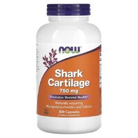 NOW Shark Cartilage 750 mg, 300 капсул
