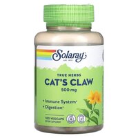 Натуральна добавка Solaray Cat's Claw 500 mg, 100 вегакапсул