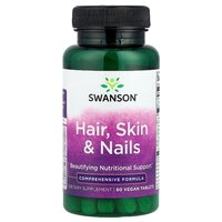 Вітаміни та мінерали Swanson Hair, Skin &amp; Nails, 60 таблеток