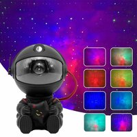 Іграшка-нічник Astronaut Nebula STAR Проектор галактики лазерний Астронавт, зоряне небо на стелі з пультом, Чорний ПРИМ'ЯТА КОРОБКА
