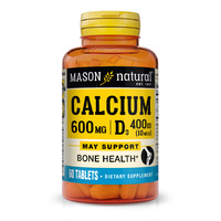 Mason Natural Calcium 600 mg mg Plus Vitamin D3, 60 таблеток