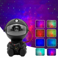 Іграшка-нічник Astronaut Nebula STAR Проектор галактики лазерний Астронавт, зоряне небо на стелі з пультом, Чорний