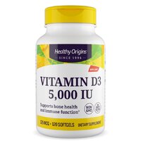 Вітаміни та мінерали Healthy Origins Vitamin D3 5000 IU with MCT Oil, 120 капсул