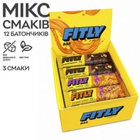Батончик Fitly Bar No Added Sugar, 12*45 грам MIX