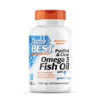 Жирні кислоти Doctor's Best Purified & Clear Omega 3 Fish Oil, 120 капсул