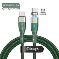 Elough 13/7 Contact 3 A, Type C - Type C/Micro USB 1 м, Green