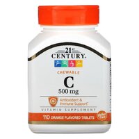Вітаміни та мінерали 21st Century Vitamin C 500 mg Chewable, 110 таблеток